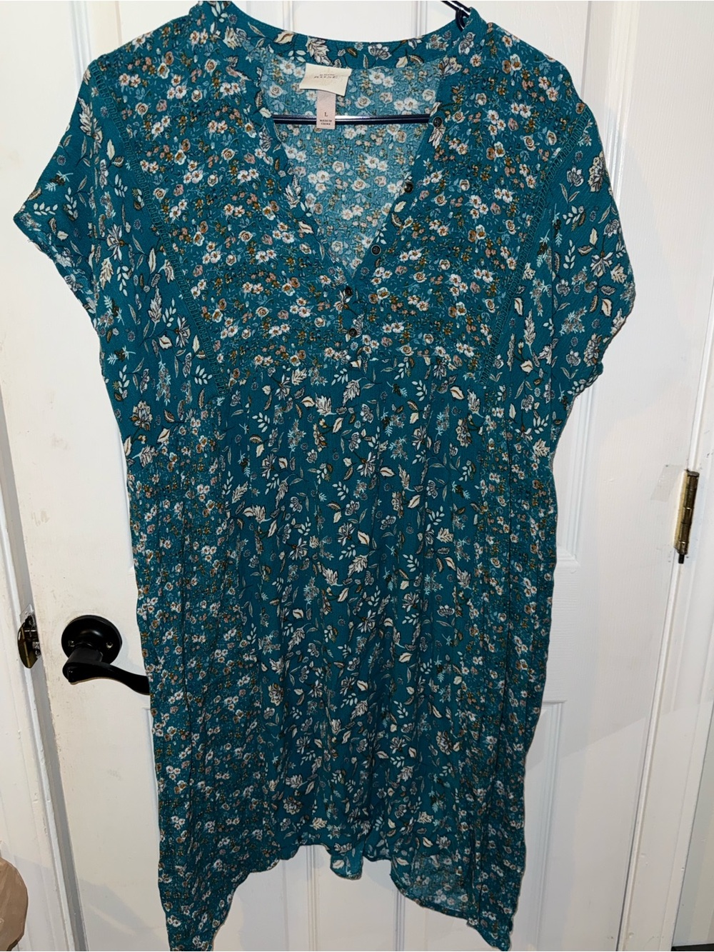 Knox Rose Teal Floral Midi Dress